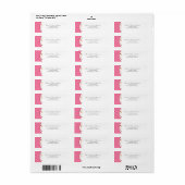 Jingle Bells Holiday Return Address Label (pink) (Vorne)