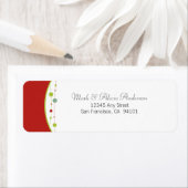 Jingle Bells Holiday Return Address Label (rot) (Insitu)