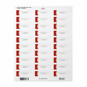 Jingle Bells Holiday Return Address Label (rot) (Vorne)