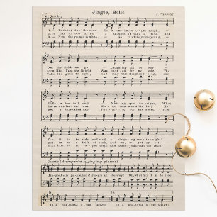 Jingle Bells Holiday Tissue and Decoupage Paper Seidenpapier