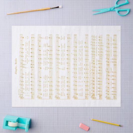 Jingle Bells Holiday Tissue Decoupage Seidenpapier (Basteln)