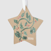 Jingle Bells Holly Holiday Acrylic Ornament (Vorderseite)