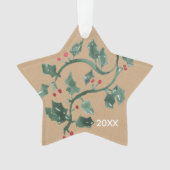 Jingle Bells Holly Holiday Acrylic Ornament (Vorderseite)