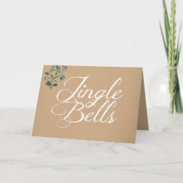 Jingle Bells Holly Holiday Christmas Greeting Card Feiertagskarte