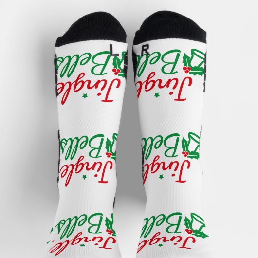 Jingle Bells Image Printed trouser socks bootee Socken (Oben)