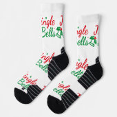 Jingle Bells Image Printed trouser socks bootee Socken (Links)