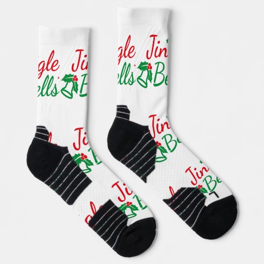Jingle Bells Image Printed trouser socks bootee Socken (Rechts)
