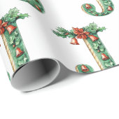 Jingle Bells Letter J Christmas Geschenkpapier (Rolleneckpunkt)