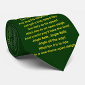 Jingle Bells lyric_green Krawatte (Gerollt)