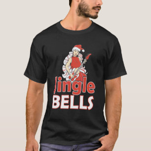 Jingle Bells mit hübscher Frau und Gitarre T-Shirt
