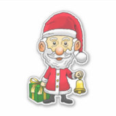 Jingle Bells mit Santa Aufkleber (Vorderseite)
