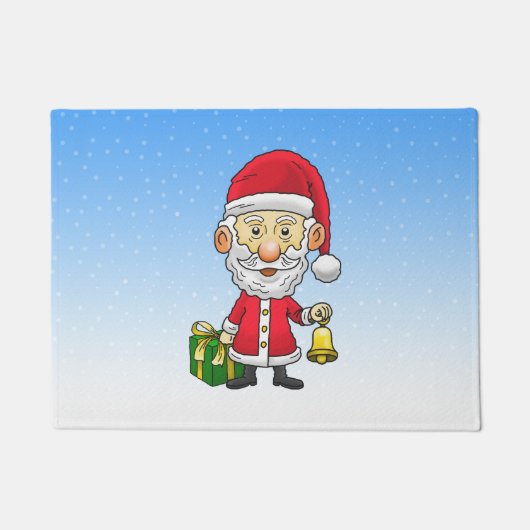 Jingle Bells mit Santa Fußmatte (Vorderseite)