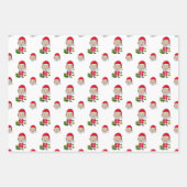 Jingle Bells mit Santa Geschenkpapier Set (Vorderseite)