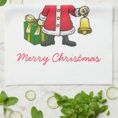 Jingle Bells mit Santa Geschirrtuch (Gefaltet)