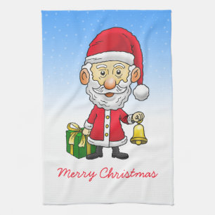 Jingle Bells mit Santa Geschirrtuch