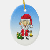 Jingle Bells mit Santa Keramik Ornament (Hinten)