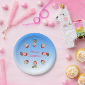 Jingle Bells mit Santa Pappteller (Party)