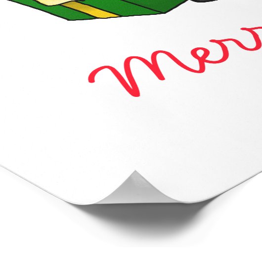 Jingle Bells mit Santa Poster (Ecke)