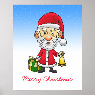 Jingle Bells mit Santa Poster