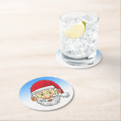 Jingle Bells mit Santa Runder Pappuntersetzer (Vor Ort)