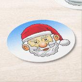 Jingle Bells mit Santa Runder Pappuntersetzer (Angewinkelt)