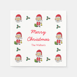 Jingle Bells mit Santa Serviette