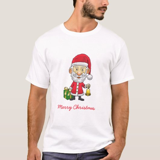 Jingle Bells mit Santa T-Shirt (Vorderseite)