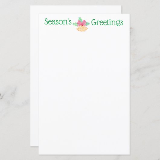 Jingle Bells Note Paper von Sue Weidlich (Vorne/Hinten)