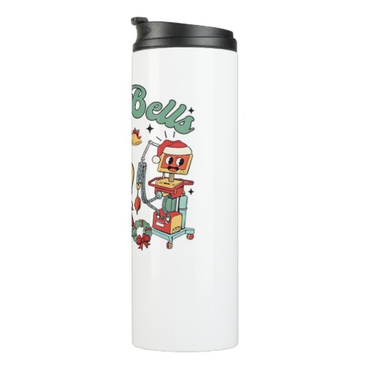 Jingle Bells Nurse, Christmas Nurse, Funny Weihnac Thermosbecher (Nach rechts gedreht)