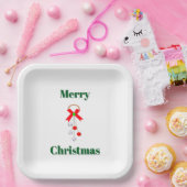 Jingle Bells Papierplatte Pappteller (Party)