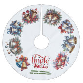 Jingle Bells Polyester Weihnachtsbaumdecke (Vorderseite)