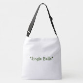 Jingle Bells Printed Create add your text-Handbags Tragetaschen Mit Langen Trägern (Rückseite)