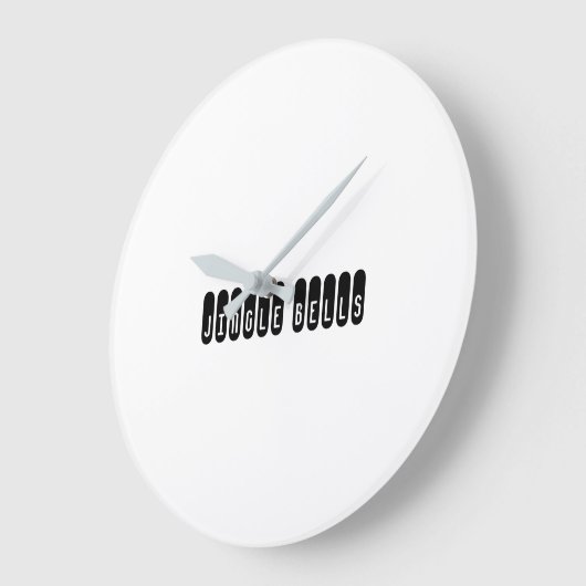 Jingle Bells Printed Wall Art Time Piece Deco Große Wanduhr (Winkel)