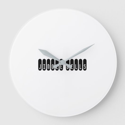 Jingle Bells Printed Wall Art Time Piece Deco Große Wanduhr (Vorderseite)
