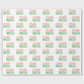 Jingle Bells Red Green Xmas Weihnachten Geschenkpapier (Flach)