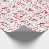 Jingle Bells Red Text Wrapper Paper Geschenkpapier (Ecke)