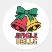 Jingle Bells Runder Aufkleber (Vorderseite)