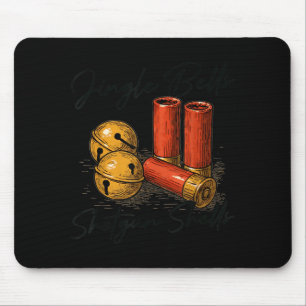Jingle Bells Schrotflinte Lustige Jagd Weihnachten Mousepad