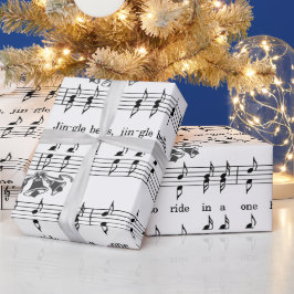 Jingle Bells Sheet Music Christmas Wrapping Paper Geschenkpapier