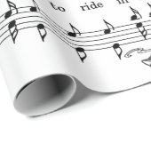 Jingle Bells Sheet Music Christmas Wrapping Paper Geschenkpapier (Rolleneckpunkt)