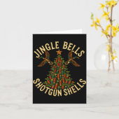 Jingle Bells Shotgun Shells Funny Hunting Christma Karte (Gelbe Blume)