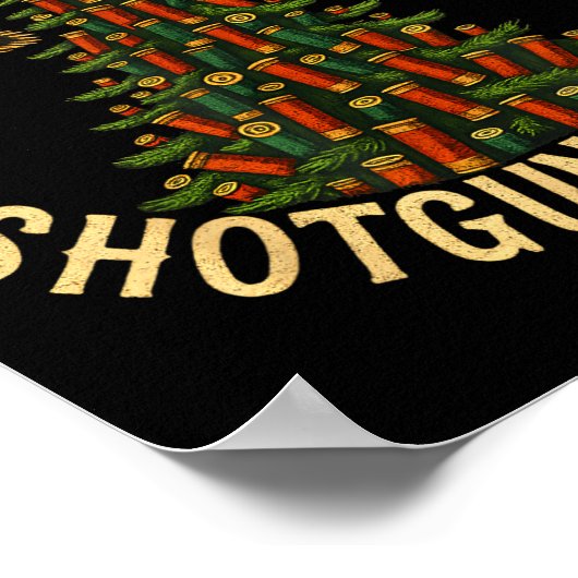 Jingle Bells Shotgun Shells Funny Hunting Christma Poster (Ecke)