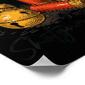 Jingle Bells Shotgun Shells Funny Hunting Christma Poster (Ecke)