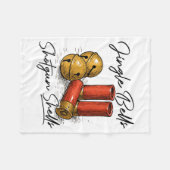 Jingle Bells Shotgun Shells (on Back)  Fleecedecke (Vorderseite (Horizontal))