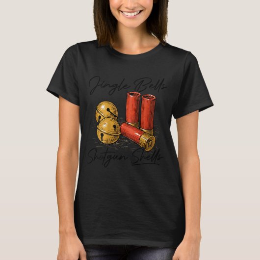 Jingle Bells Shotgun Shells (on Back) T-Shirt (Vorderseite)