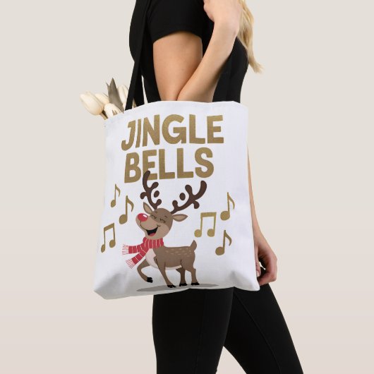 Jingle Bells Singing Rentier Tote Bag Tasche (Von Nahem)