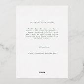 Jingle Bells Tiny Toes Foto Baby Ankündigung (Rückseite)