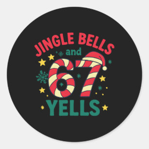 Jingle Bells Und 67 Schreie Lustiges Weihnachten 6 Runder Aufkleber