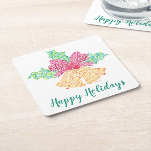 Jingle Bells Untersetzer by Sue Weidlich (angewinkelt)