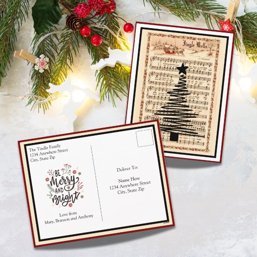 "Jingle Bells" - Vintages Notizbuch Weihnachten